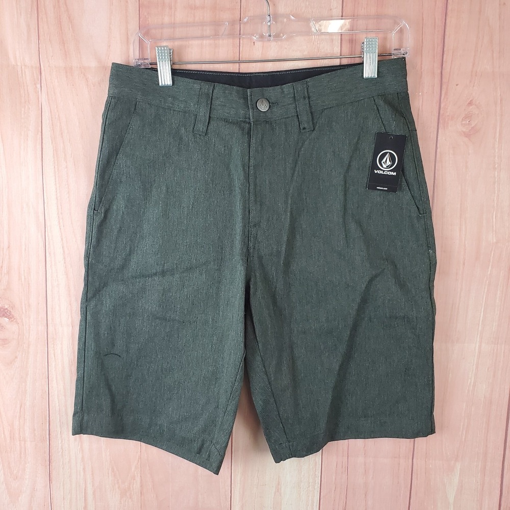 Volcom Mens Monty Shorts Sz 28 Slash Pockets Zip FlyVolc